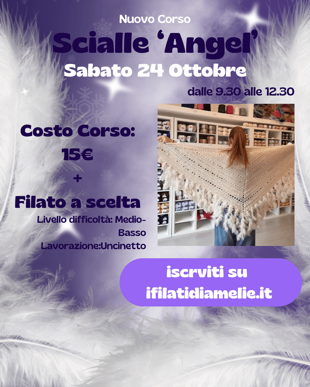 corso ai ferri, corso ai ferri pavia, corso uncinetto, corso borsa uncinetto, corso creativo ferri, corso creativo uncinetto