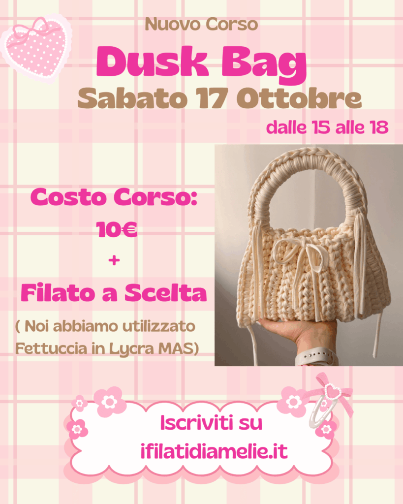 corso ai ferri, corso ai ferri pavia, corso uncinetto, corso borsa uncinetto, corso creativo ferri, corso creativo uncinetto